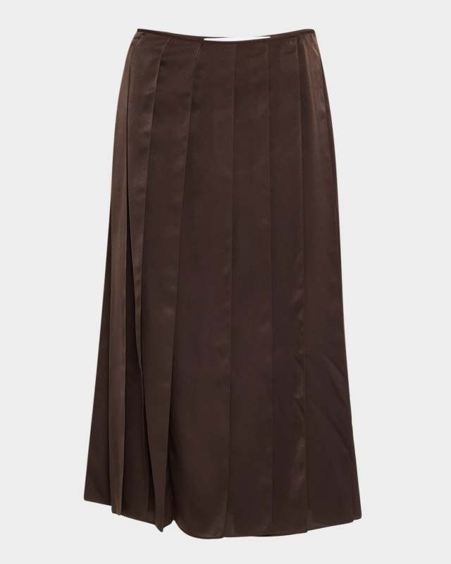 Ribbon Hem Midi Skirt